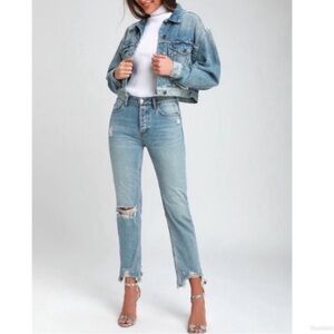 Free People Chewed Up Straight Jeans. 27